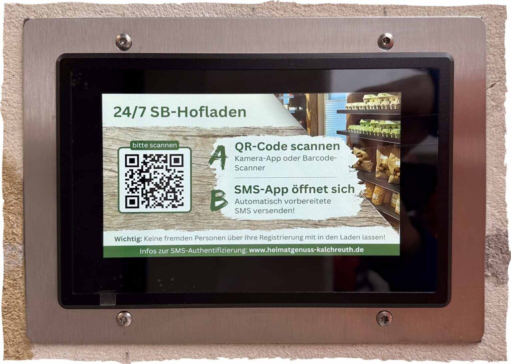 Foto des Zugangs-Kontroll-Displays